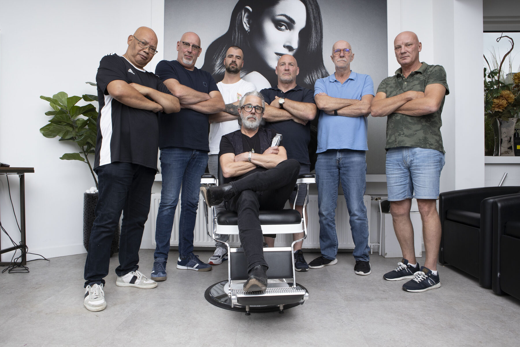 Heren in de salon van De Kapper